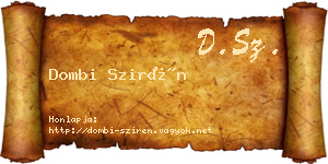 Dombi Szirén névjegykártya